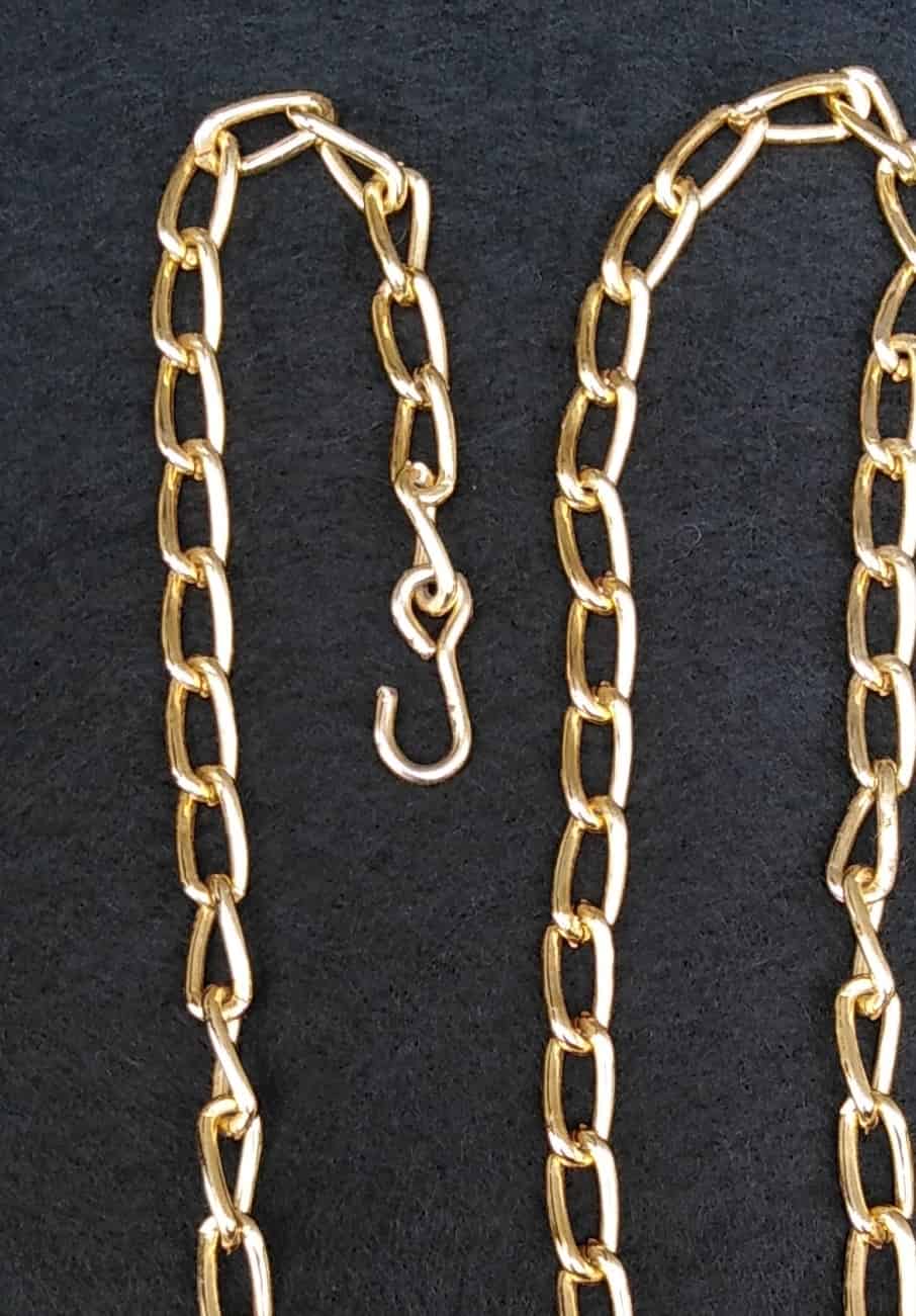Antique 38” Longguard Muff Chain with Natural Carnelian Fob Pendant